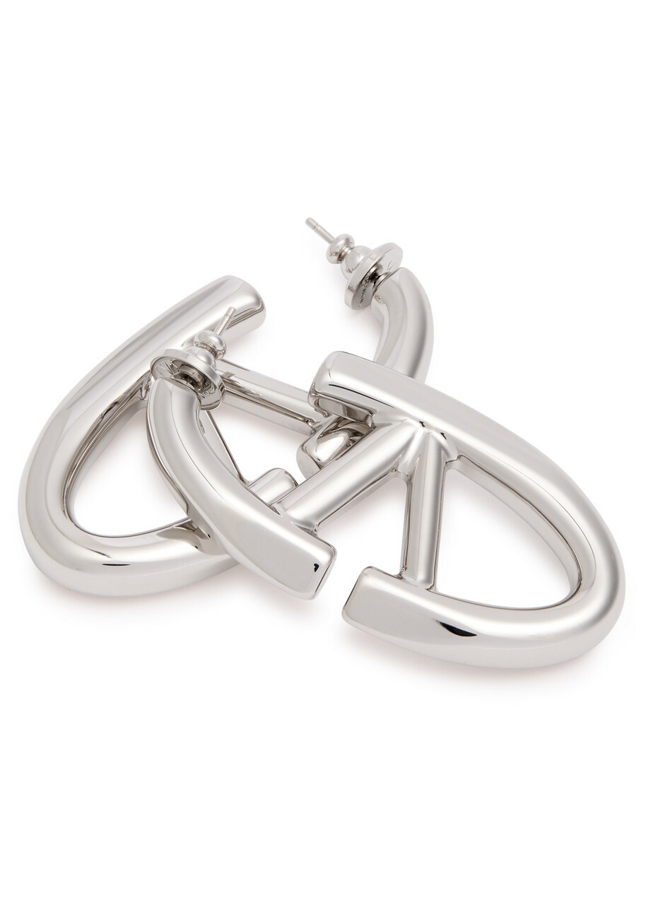 Valentino The Bold Edition Vlogo Drop Earrings - Silver - One Size