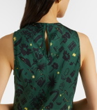 Asceno Valencia printed silk charmeuse maxi dress