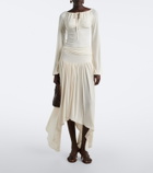 Aya Muse Elya asymmetric pleated midi skirt