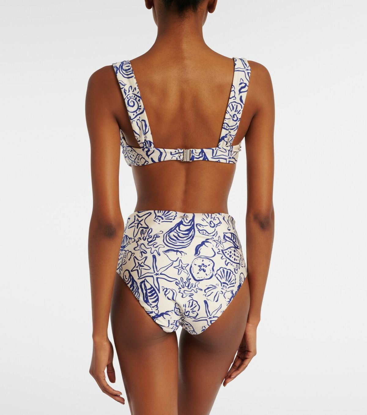 Simkhai Teya ruched printed bikini bottoms