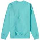 Sporty & Rich Men's Wellness Ivy Crew Sweat in Faded Teal/White