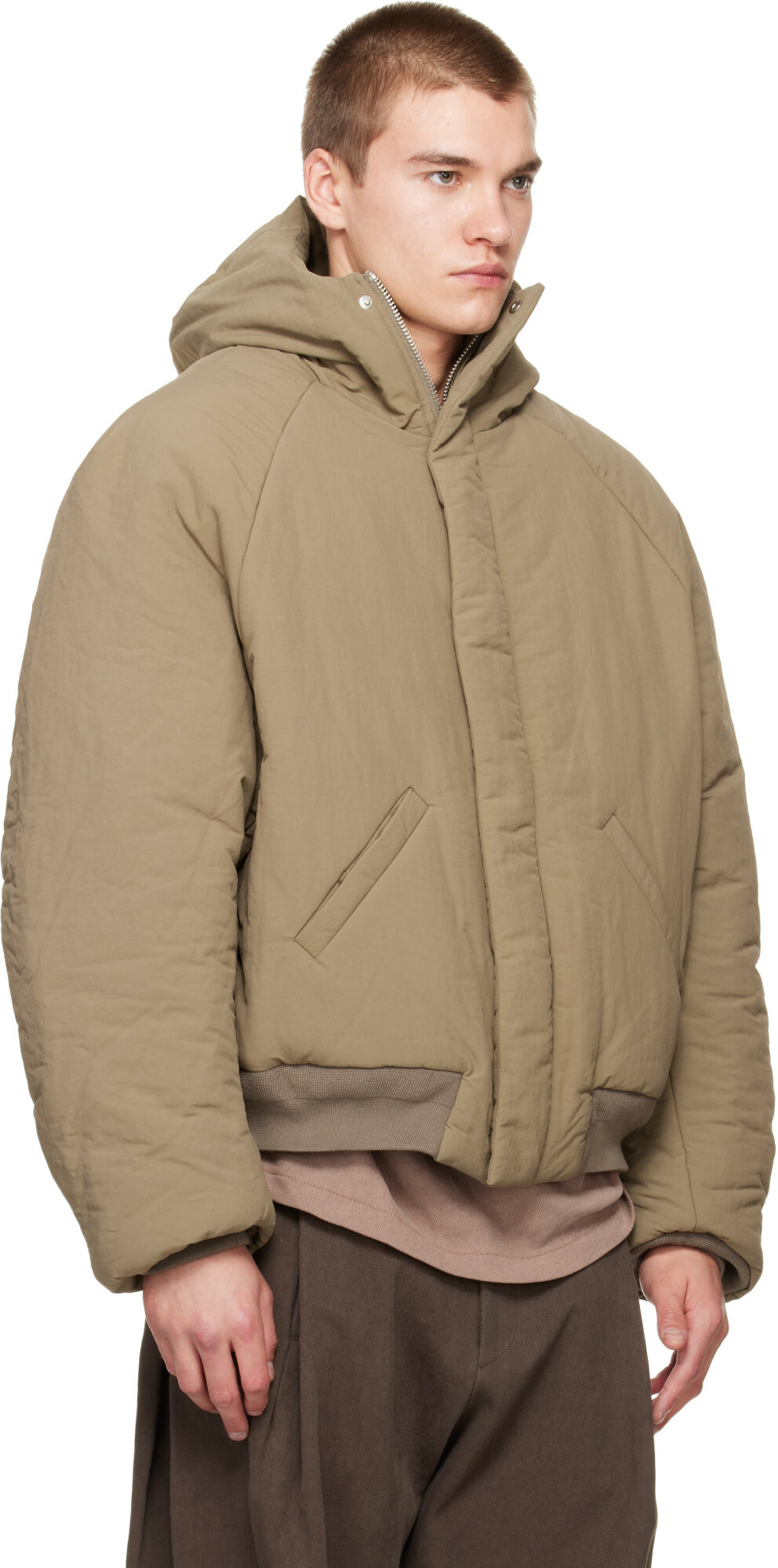 Seventh Beige Orb Puffer Coat