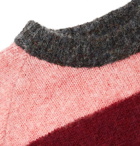 YMC - Bryer Striped Brushed-Wool Sweater - Green