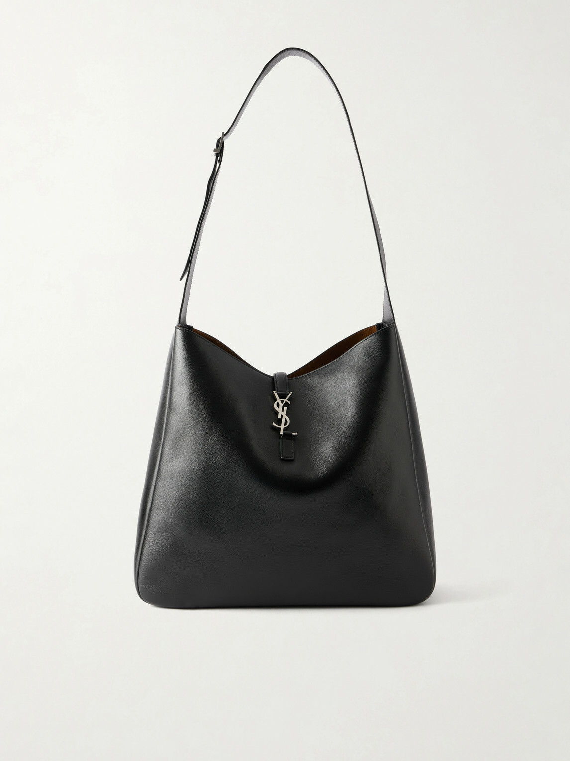 SAINT LAURENT - Le 5 à 7 Logo-Embellished Full-Grain Leather Messenger Bag