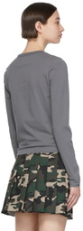 Marc Jacobs Heaven Gray Cotton Long Sleeve T-Shirt