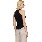 Rick Owens Black Tower Basic Rib Tank Top