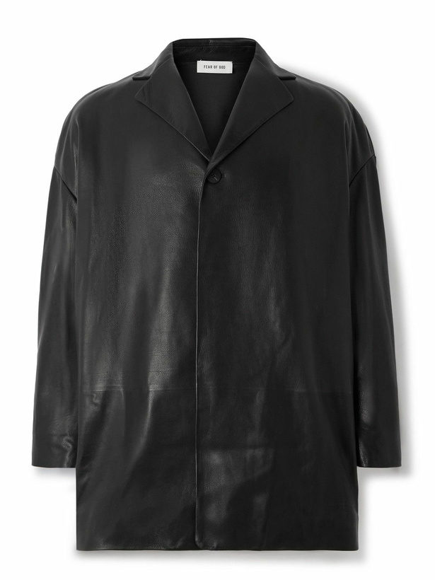 Photo: Fear of God - Full-Grain Leather Jacket - Black