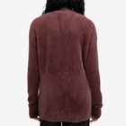 Aries Women's Oversized Chenille Knit Cardigan in Brown