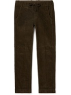 MAN 1924 - Tomi Straight-Leg Cotton-Corduroy Drawstring Trousers - Brown