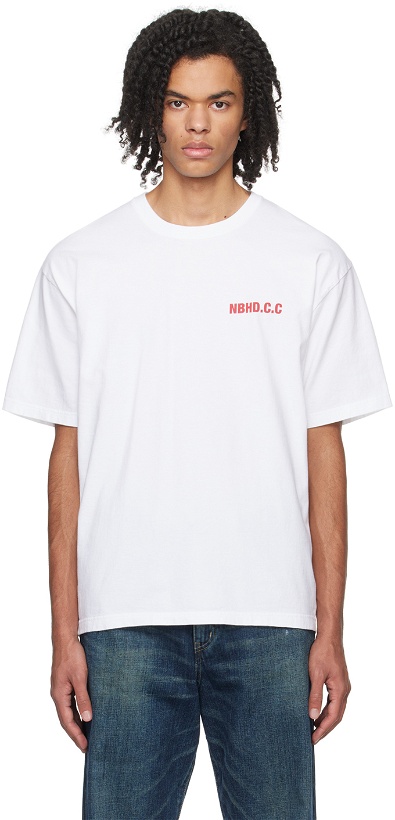 Photo: Neighborhood White Printed T-Shirt