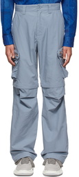 Kenzo Blue Cotton Cargo Pants