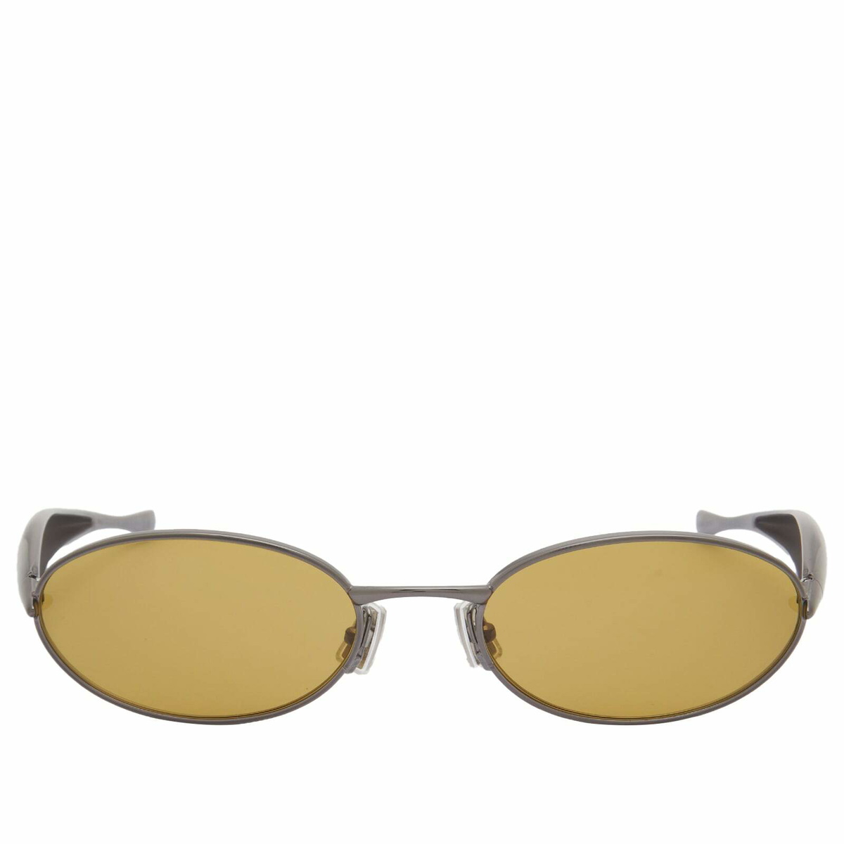 Bottega Veneta Eyewear Bottega Veneta Sardine Sunglasses in Ruthenium/Yellow 