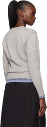Nothing Written Gray Marine V-Neck Pullover Sweater