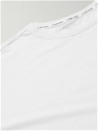 Calvin Klein Underwear - Modern Logo-Embroidered Cotton-Blend Jersey T-Shirt - White