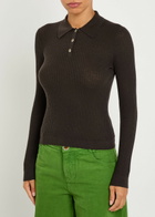 Guest In Residence Waffle-knit Cashmere top Black