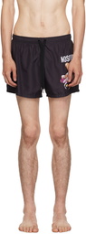 Moschino Black Tailor Teddy Bear Swim Shorts