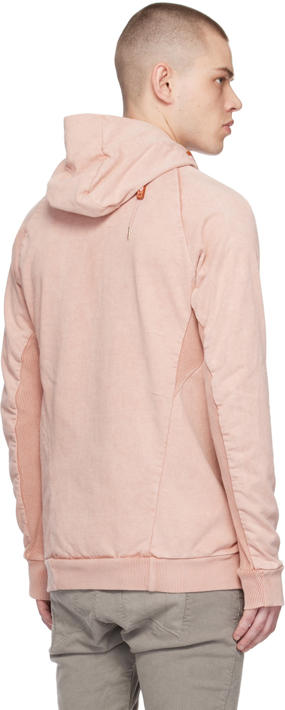 Boris Bidjan Saberi Pink Object-Dyed Hoodie