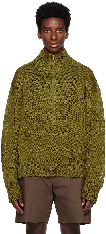 Photo: ROA Green Half-Zip Sweater