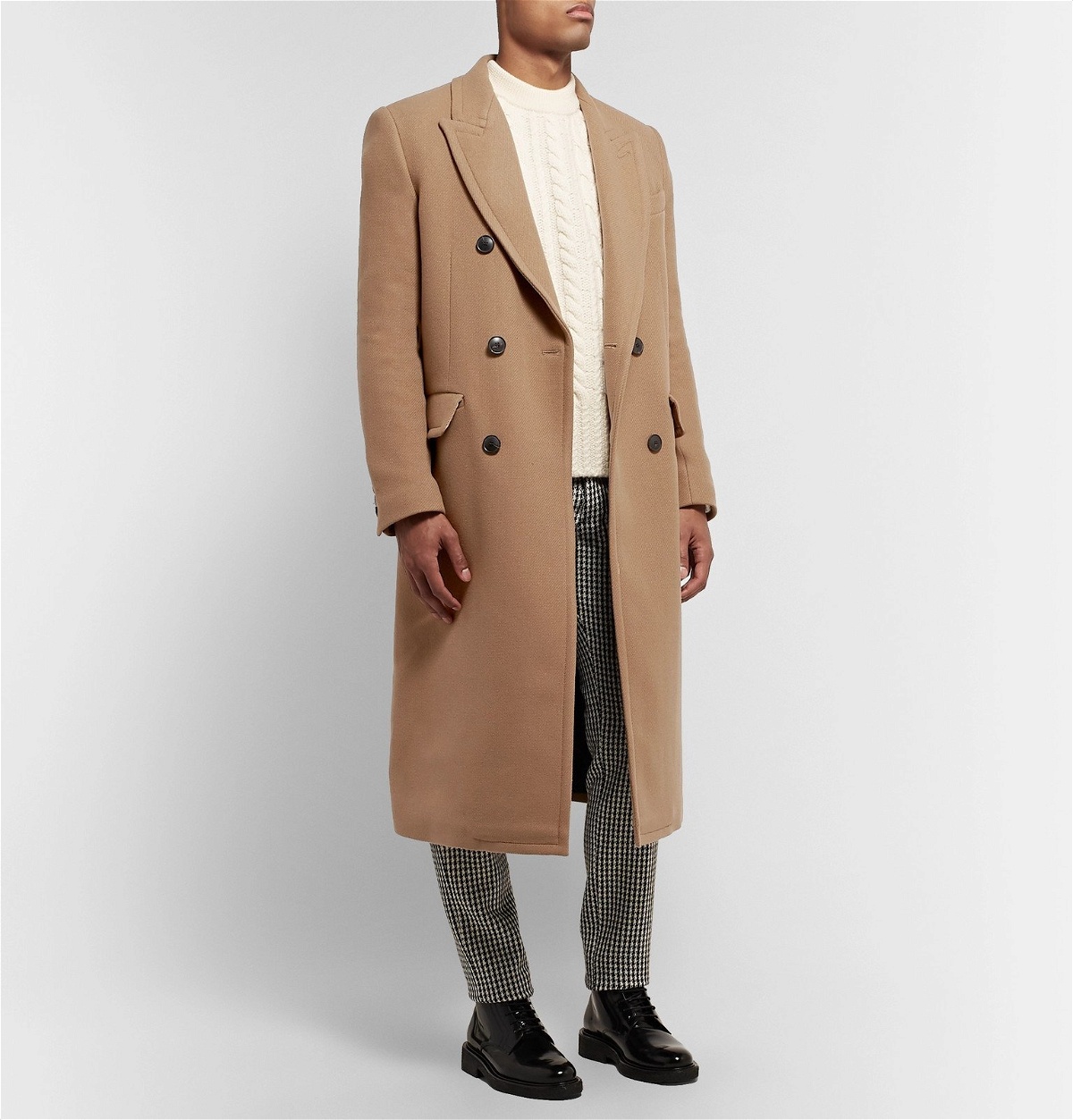 AMI - Double-Breasted Wool-Blend Overcoat - Neutrals AMI