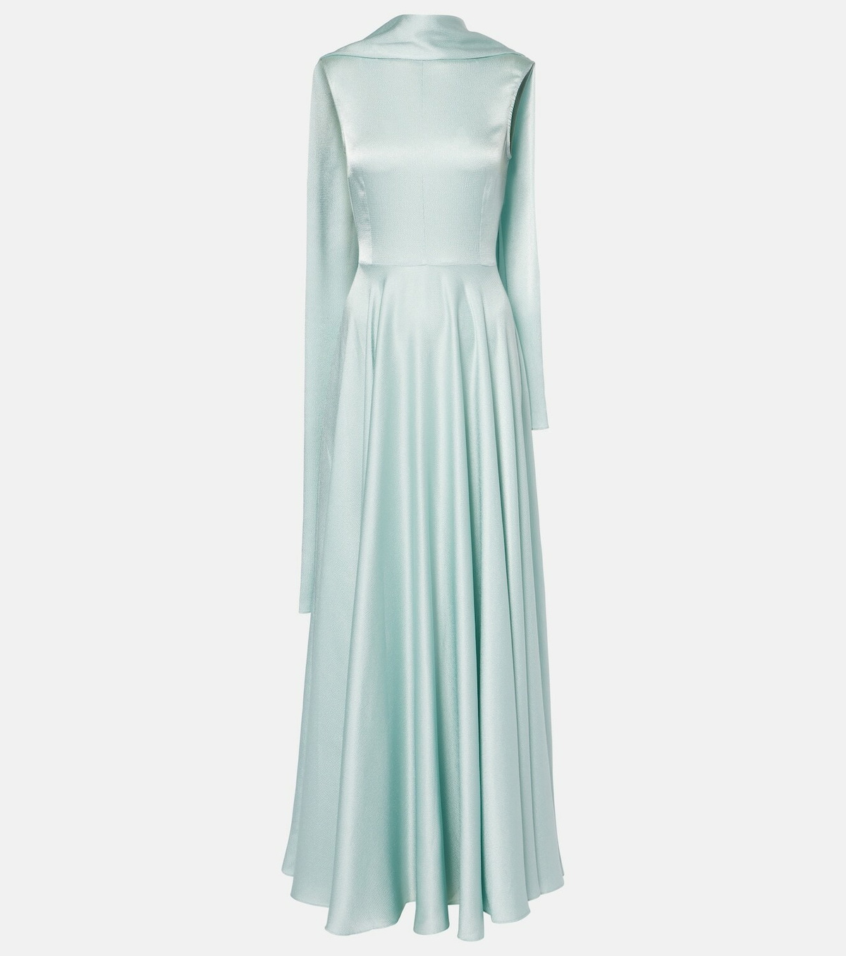 Solace London Emelia scarf-detail satin gown