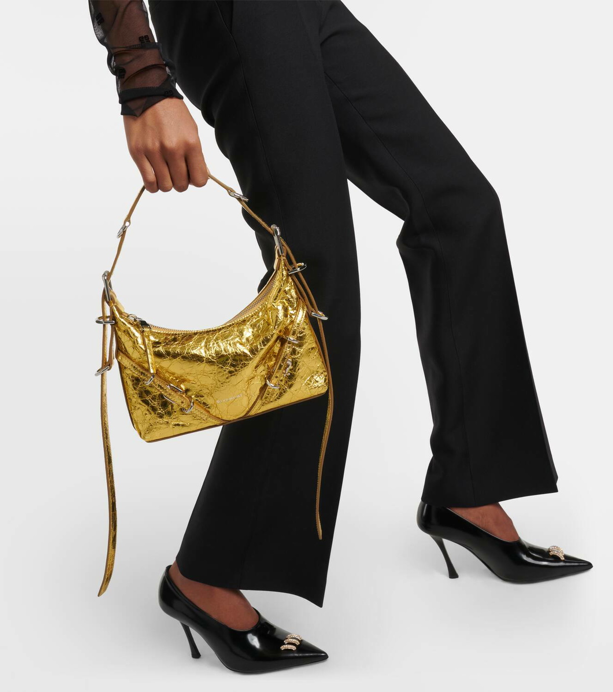 Givenchy Voyou Mini metallic leather shoulder bag Givenchy