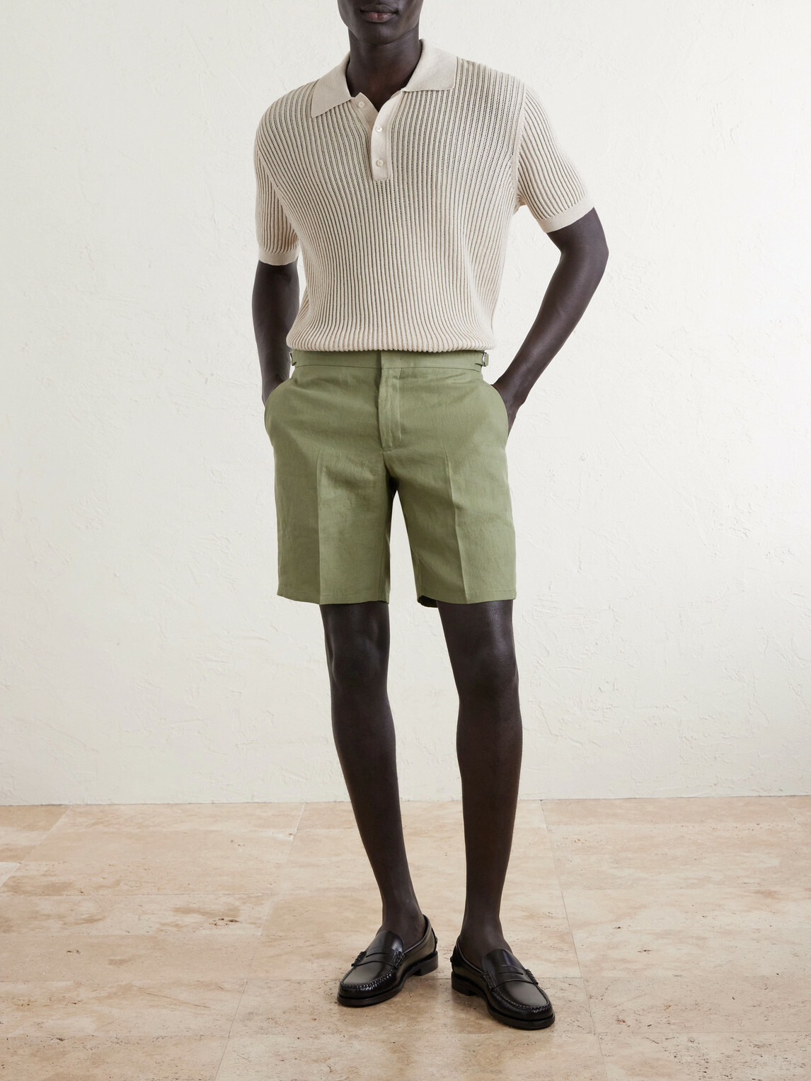 Orlebar Brown - Straight-Leg Cotton Shorts - Green
