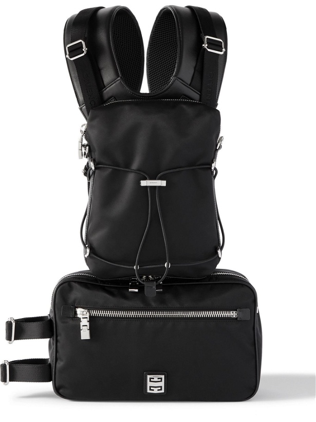 Photo: Givenchy - Venture Convertible Leather-Trimmed Nylon Backpack