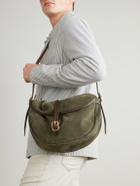 Bleu de Chauffe - Margot Leather-Trimmed Suede Messenger Bag