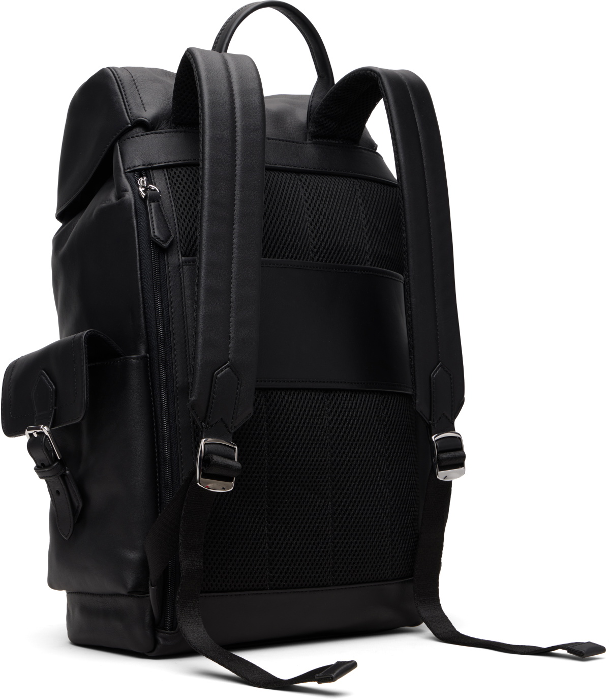 Polo Ralph Lauren Black Smooth Leather Backpack