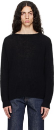 AURALEE Black Hard Twist Sweater