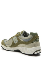 New Balance 2002R Panelled Suede and Mesh-knit Sneakers Olive