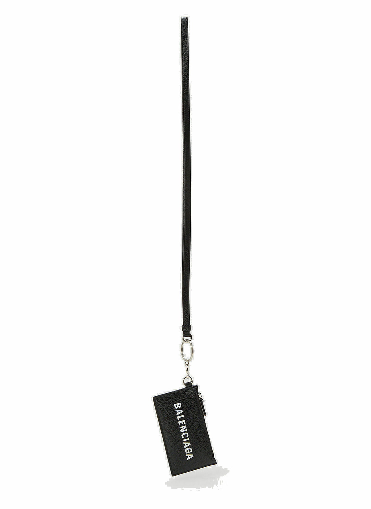 Cash Lanyard Card Holder in Black Balenciaga