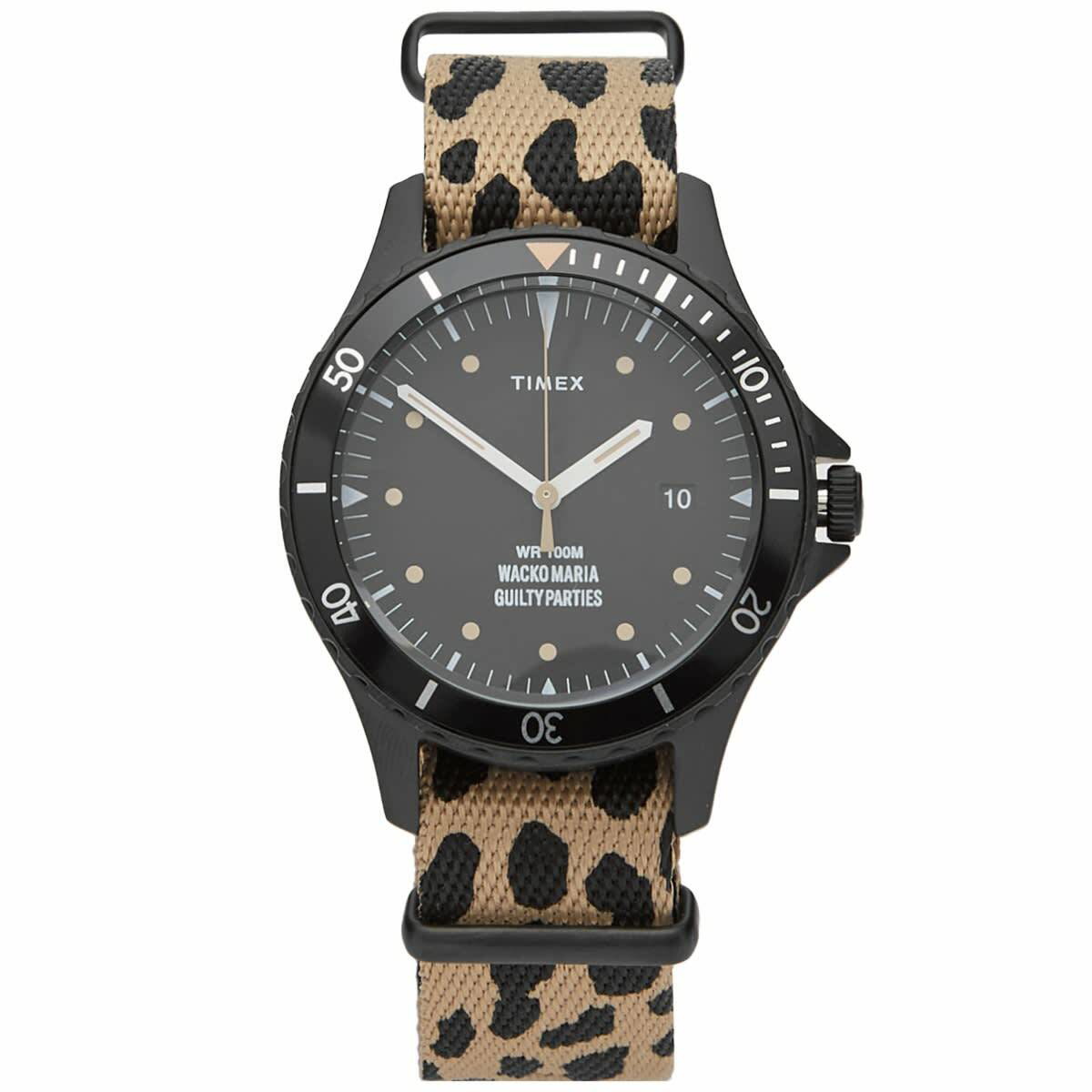 END. x Timex x Wacko Maria Navi 38 in Leopard/Black Timex