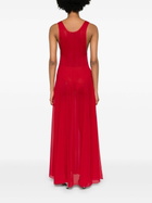 Peter Do Red A-Line Silk Maxi Dress