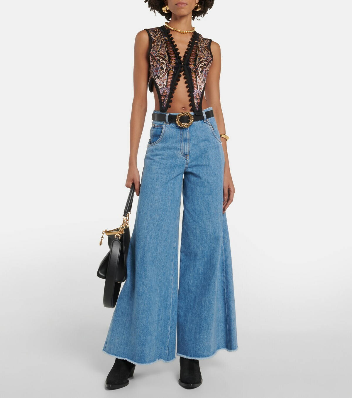 デニム・ジーパン ETRO JEANS WIDE LEG ETRO High-rise wide-leg denim jeans | NET-A-PORTER