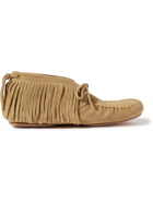 LOEWE - Paula's Ibiza Fringed Suede Moccasins - Brown