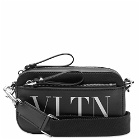 Valentino Men's VLTN Cross Body Bag in Black/White
