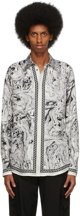 Photo: Dolce & Gabbana White Silk Martini Shirt