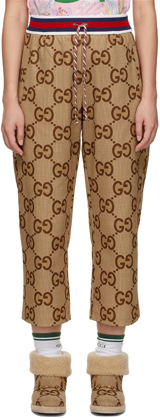 Photo: Gucci Brown Lunar New Year 'Gucci Tiger' Jumbo GG Lounge Pants