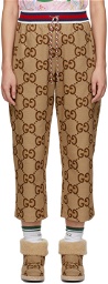 Gucci Brown Lunar New Year 'Gucci Tiger' Jumbo GG Lounge Pants