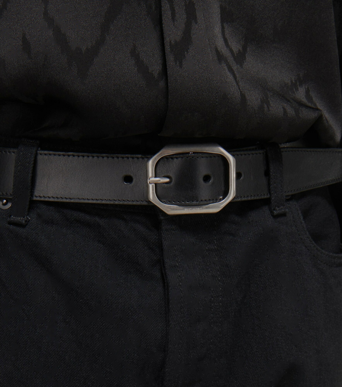 Saint Laurent Embellished Leather Belt - New in Dust Bag - The