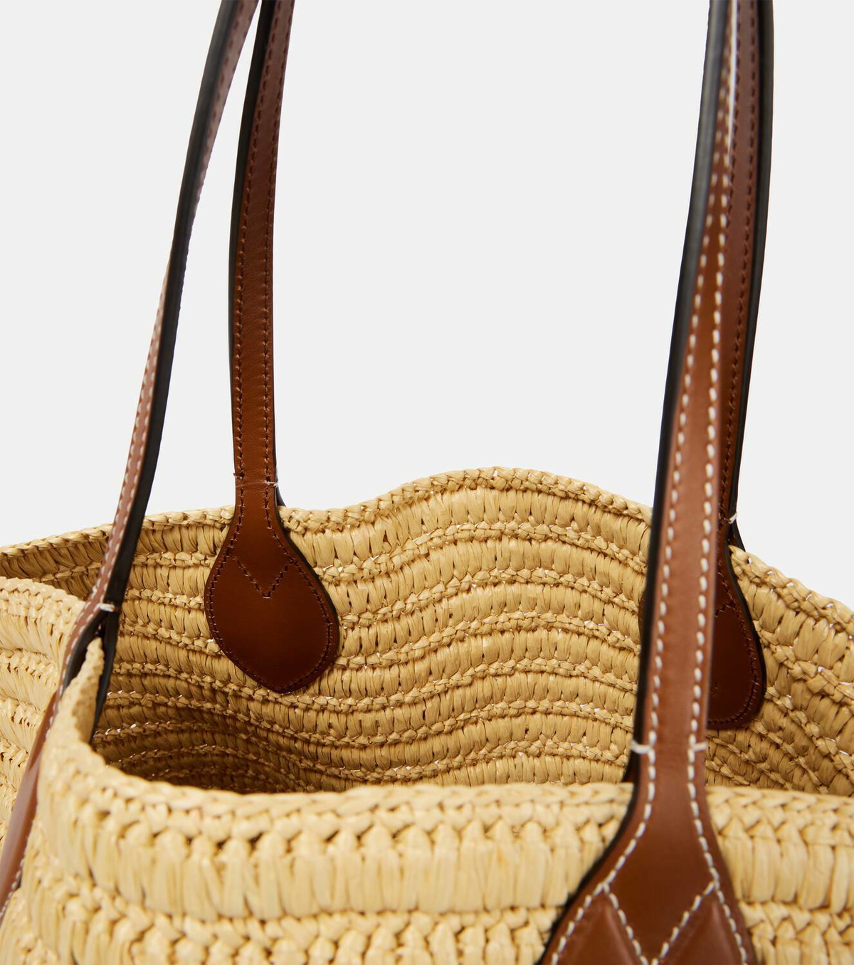 Gucci Summer Large leather-trimmed tote bag Gucci