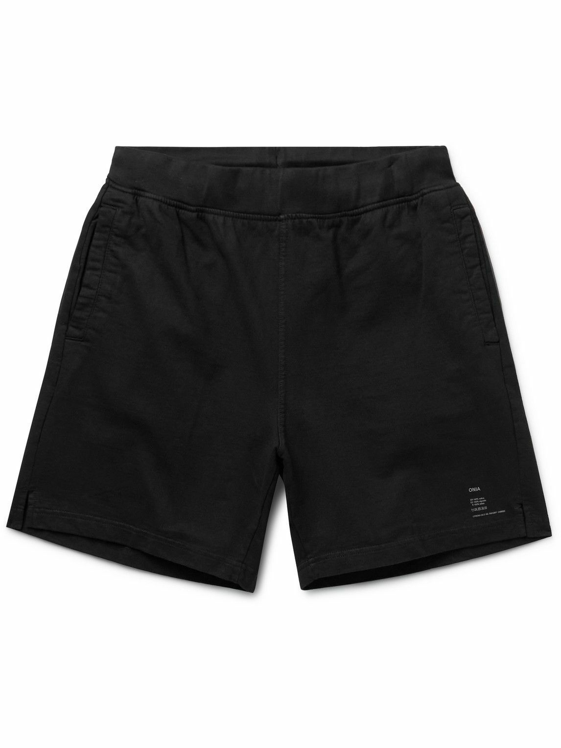 Onia - Slim-Fit Garment-Dyed Cotton-Jersey Shorts - Black Onia