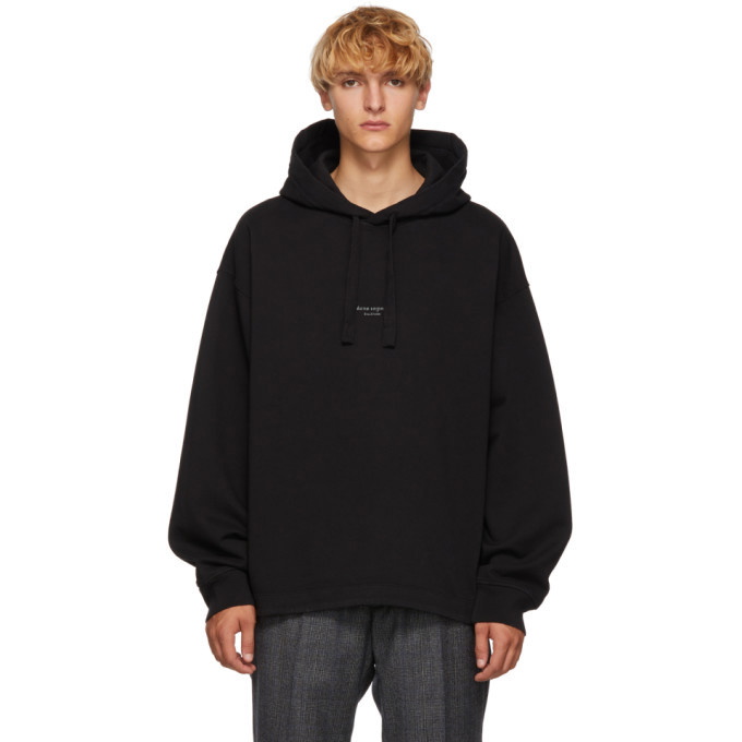 Photo: Acne Studios Black Distressed Logo Hoodie