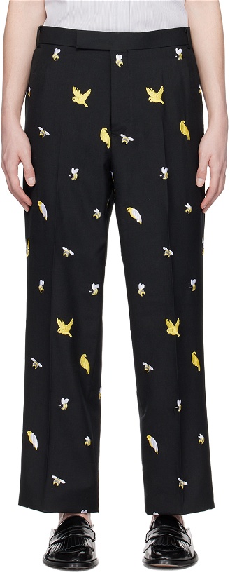 Photo: Thom Browne Black Birds & Bees Trousers