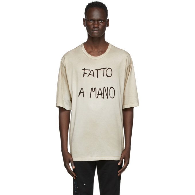 Photo: Dolce and Gabbana Beige Fatto A Mano T-Shirt
