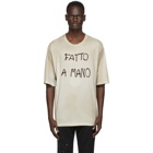 Dolce and Gabbana Beige Fatto A Mano T-Shirt