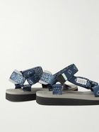 Suicoke - Bandana-Print Jacquard Sandals - Blue