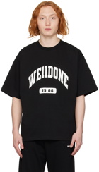 We11done Black Printed T-Shirt