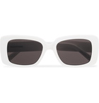 Balenciaga - Square-Frame Acetate Sunglasses - White